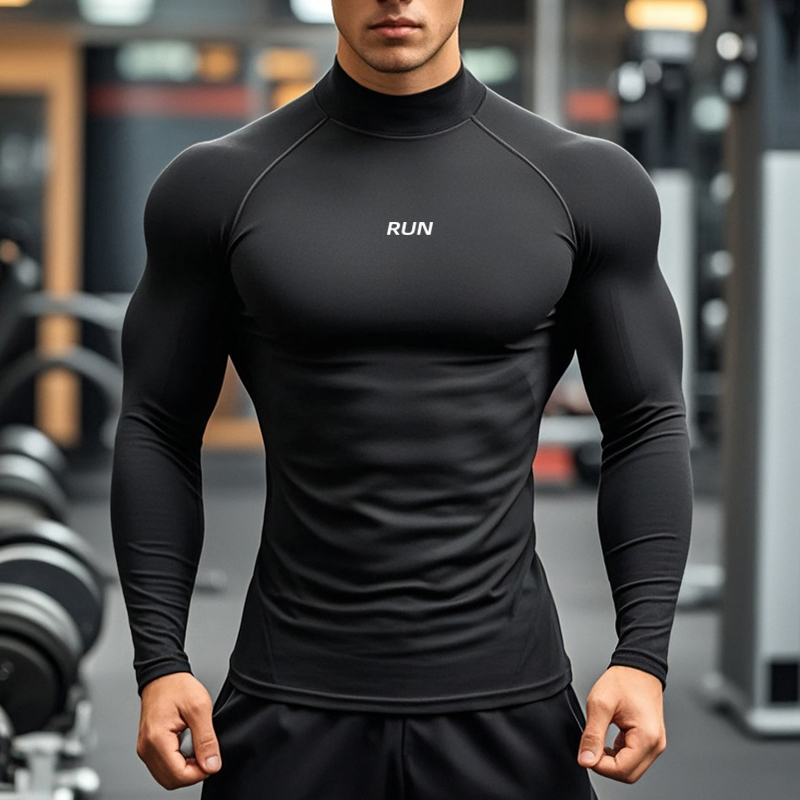 Running Gear Long Sleeve - Erkek Koşu Balıkçı Yaka Çabuk Kuruyan
