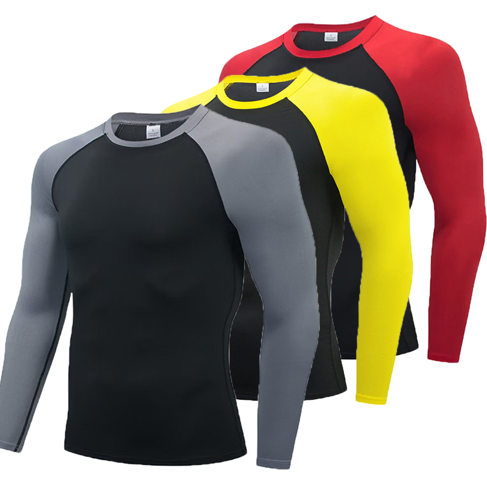 Running Gear Long Sleeve - Sıkıştırma T Gömlek Erkekler Uzun Kollu