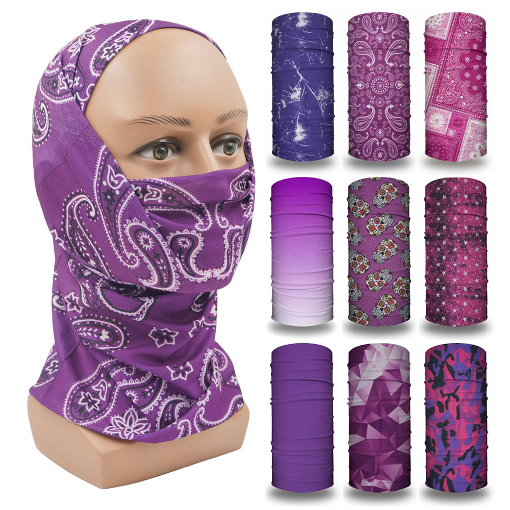 Head Gear Running - Mor Balaclava Kadın Koşu Kamp Kafa