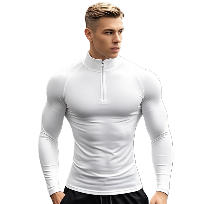 Running Gear Long Sleeve - Erkek Spor Giyim Fitness Tişörtleri Dar