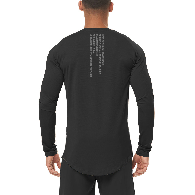 Running Gear Long Sleeve - Yüksek Esnek Erkek Spor Giyim Sonbahar